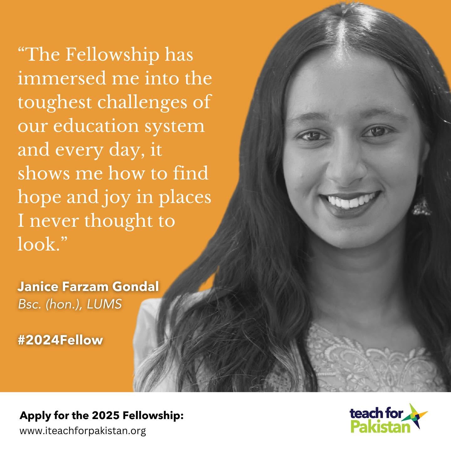 Fellow quote graphic featuring Janice Farzam Gondal