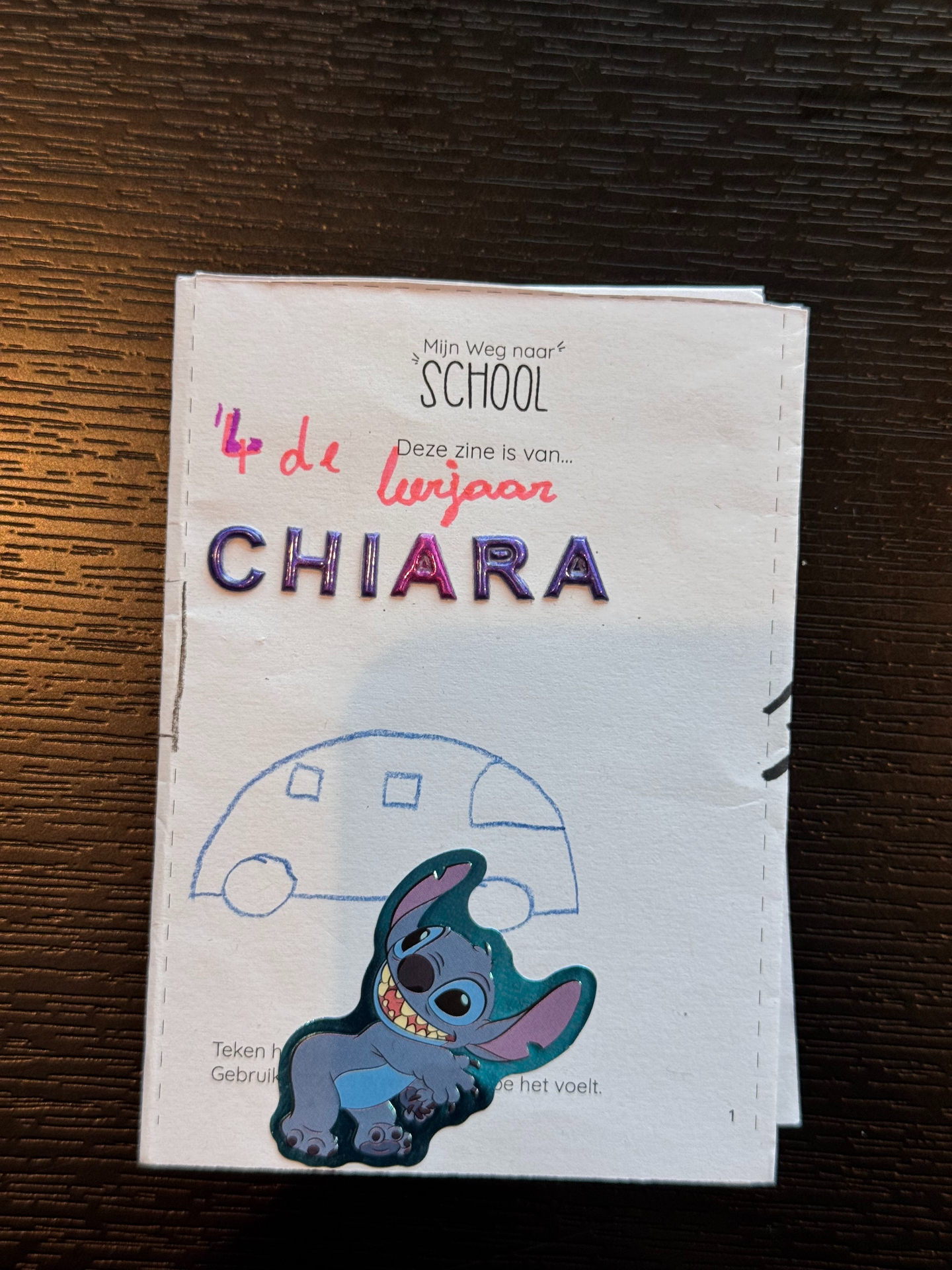 Zine cover by Chiara, 4de leerjaar